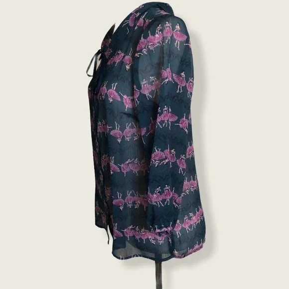 MODCLOTH NWOT Ballet Ballerina Blouse Medium - Picture 4 of 11